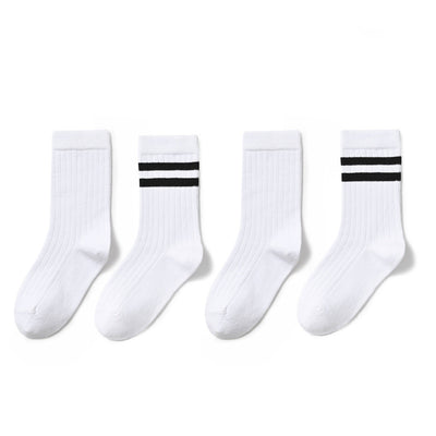 Calcetines Deportivos Blancos Tubo Medio para Niños y Niñas - Image 11