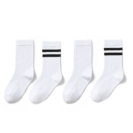 Calcetines Deportivos Blancos Tubo Medio para Niños y Niñas - Image 11