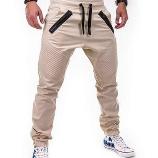Pantalones Deportivos Holgados con Doble Cierre y Cintura Elástica para Hombre