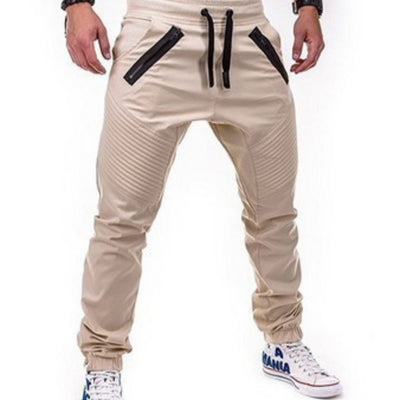 Pantalones Deportivos Holgados con Doble Cierre y Cintura Elástica para Hombre