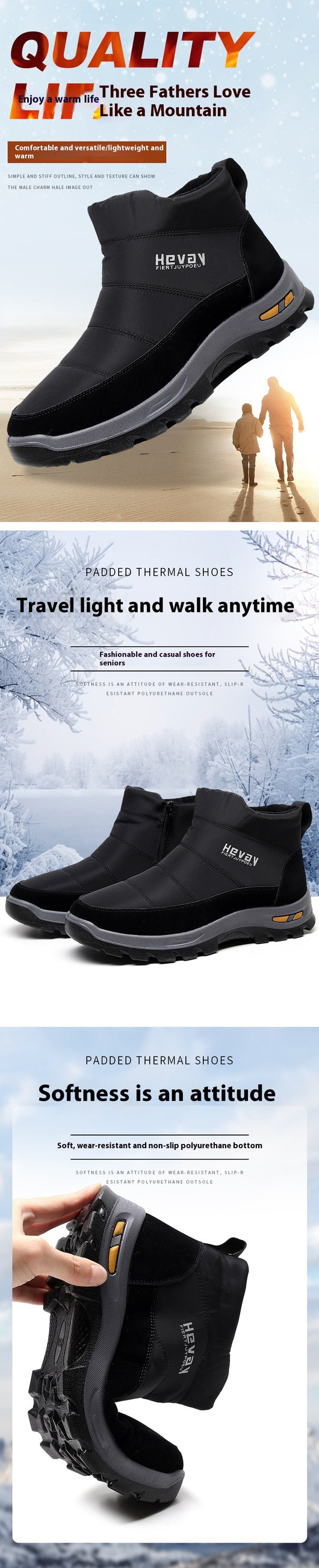 Zapatos Deportivos Casuales para Hombre con Forro Polar Térmico - Image 10