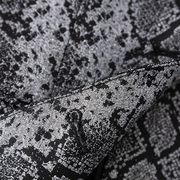 Saco de Dos Botones con Patrón Jacquard Piel - Primavera Otoño