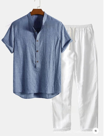 Traje Casual Hombre Estampado Manga Corta - Conjunto Moderno y Versátil - Image 14