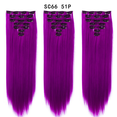 Set de Extensiones de Cabello con 16 Clips - Peluca de Fibra Sintética Premium - Image 26