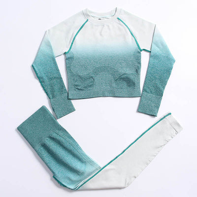Conjunto Deportivo Yoga Degradado para Mujer - Transpirable y Cómodo - Image 4