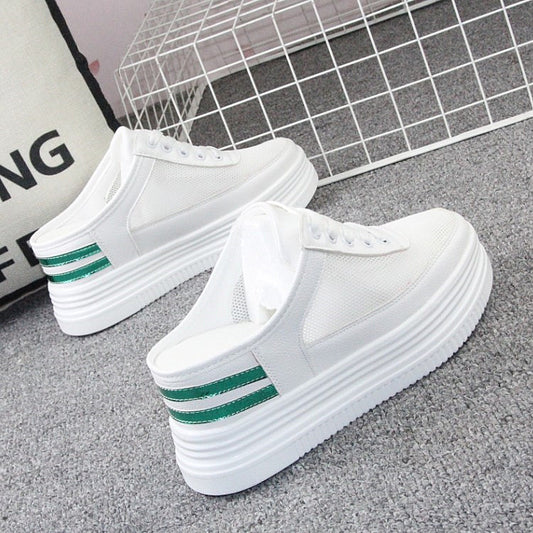 Zapatillas Blancas Transpirables con Malla Hueca para Mujer - Image 2