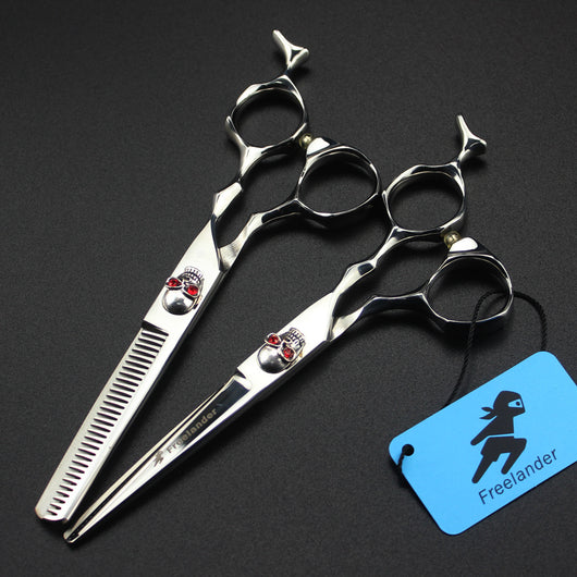 Herramientas de Corte Profesional Calavera Plateada para Salón de Belleza - Image 10