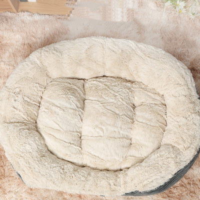 Cama Ovalada Térmica de Felpa para Gatos y Perros - Colchoneta Acogedora de Invierno - Image 5