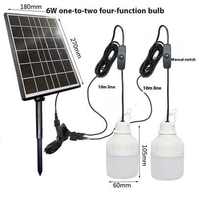 Lámpara Solar Bifurcada para Jardín - Iluminación Inteligente Dual - Image 8