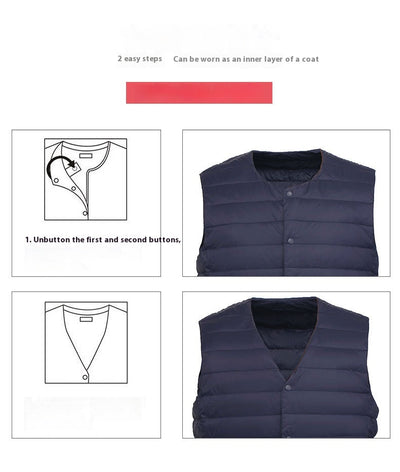 Chaleco Ligero sin Cuello para Otoño e Invierno - Image 17