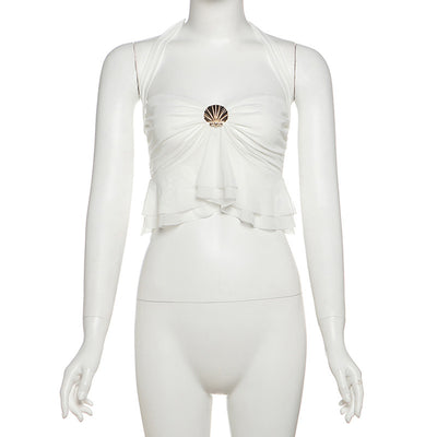 Chaleco Top Metálico con Botones para Mujer - Estilo Hot Girl - Image 26