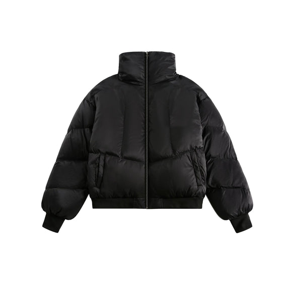 Abrigo Pato Blanco con Cuello Mao - Diseño Moderno Invierno