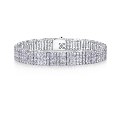 Pulsera de Plata Lujo con Moissanita - Conjunto Elegante Plateado en Platino - Image 12