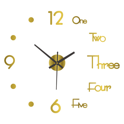 Reloj de Pared Digital Silencioso Nórdico - Adhesivo Decorativo Acrílico - Image 13