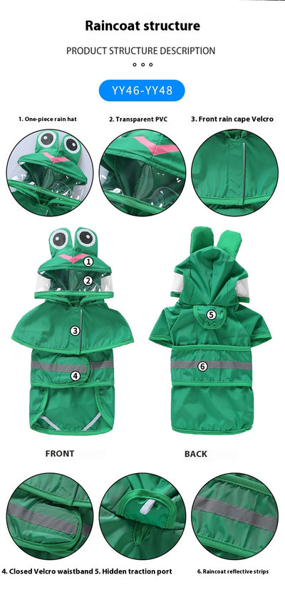 Poncho Reflectante para Perros con Diseño Cartoon y Tracción - Image 16