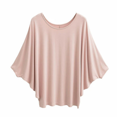 Blusa Suelta de Seda Premium con Mangas Murciélago - Diseño Versátil para Mujer - Image 9