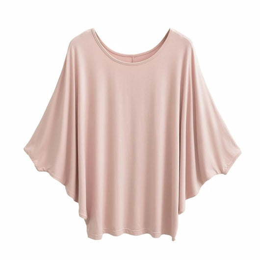 Blusa Suelta de Seda Premium con Mangas Murciélago - Diseño Versátil para Mujer - Image 9