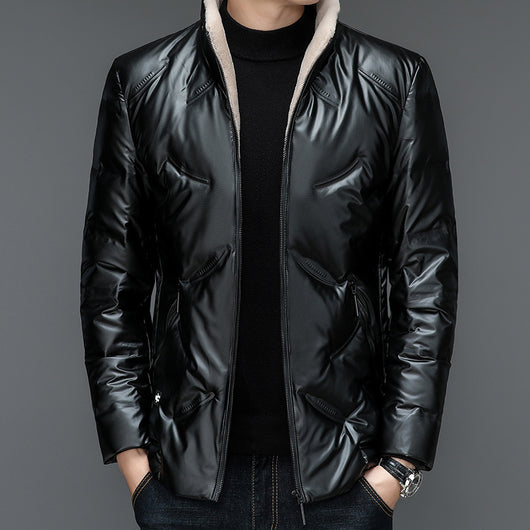 Chaqueta Impermeable con Plumón y Cuello de Lana para Hombre - Image 15