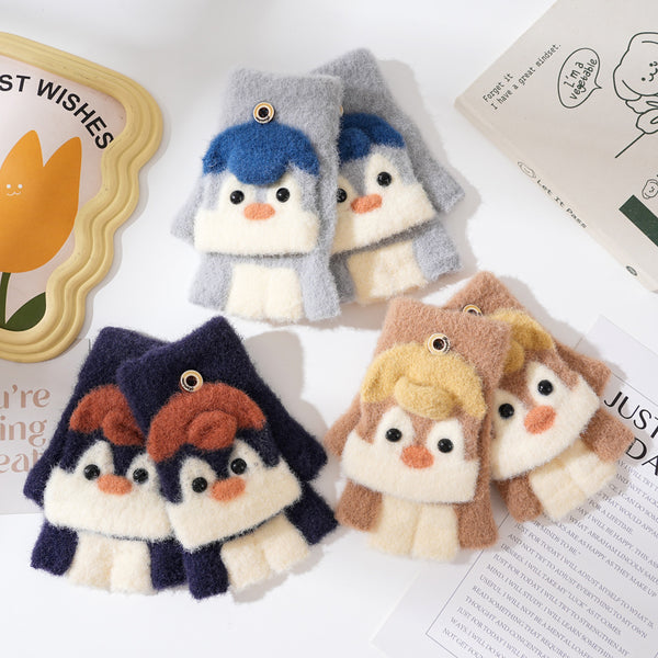 Guantes Deportivos Invierno con Dedos Abatibles para Niño