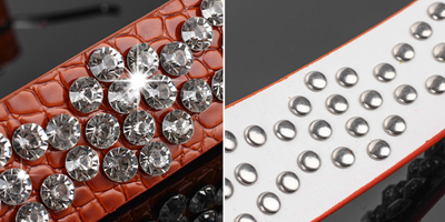 Cinturón para Mujer de Cuero Ancho Brillante con Tachuelas de Diamante - Image 14