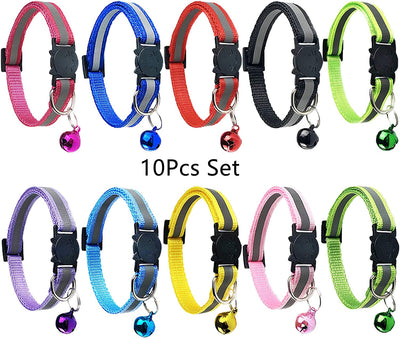 Collar Reflectante para Gatos con Campana y Diseño Colorido - Image 16