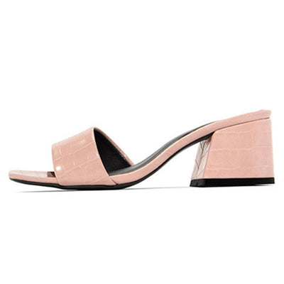 Sandalias de Cuero con Tacón Grueso para Mujer - Image 4