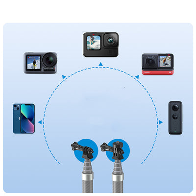 Vara Selfie de Fibra de Carbono para GoPro 12, Insta360 y Cámaras Panorámicas - Image 8
