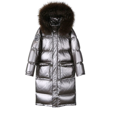 Abrigo Largo Coreano con Cuello de Piel Acolchado y Forro Térmico - Image 5