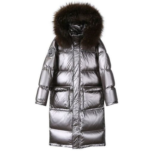Abrigo Largo Coreano con Cuello de Piel Acolchado y Forro Térmico - Image 5