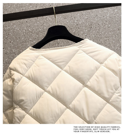 Chaqueta Corta Acolchada para Mujer Estilo Coreano Ligera - Image 11