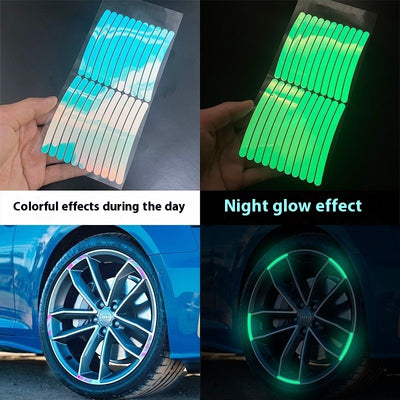 Pegatinas Luminosas de Advertencia Arcoíris para Auto - Image 3