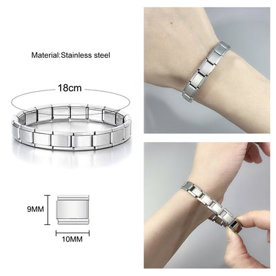 Pulsera Italiana con Resina Epóxica y Banderas del Mundo - Image 71