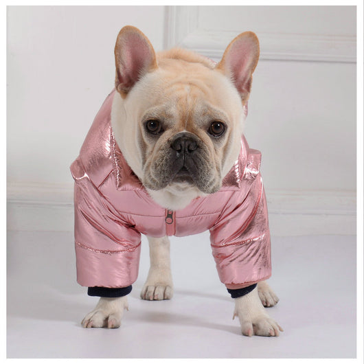 Abrigo Acolchado para Perros con Cierre de Cuero Reversible - Image 9