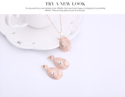 Conjunto de Collar y Aretes Ovalados de Ópalo - Joyería de Dos Piezas - Image 3