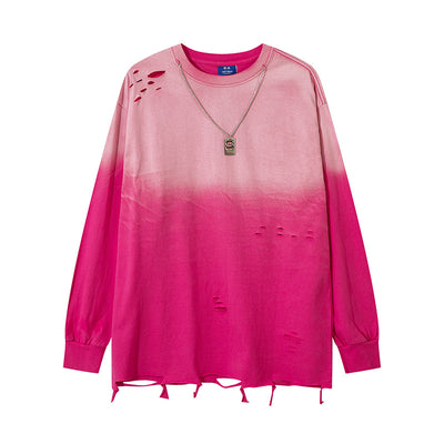 Playera Manga Larga Tie-Dye Degradado para Hombre - Image 7
