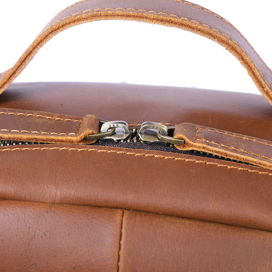 Mochila de Cuero Vintage Crazy Horse de Alta Capacidad - Image 15