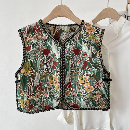 Chaleco Étnico Retro Bordado para Mujer - Abrigo Ligero de Verano - Image 10