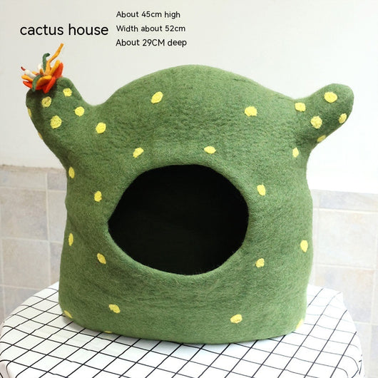 Casa Gato Fieltro Lana - Juguete Acogedor para Mascotas - Image 14