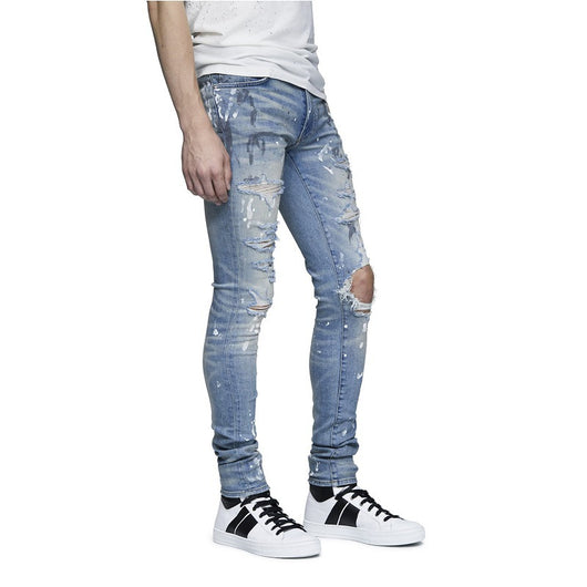 Pantalones Vaqueros Rotos con Diseño Vintage para Hombre - Image 16