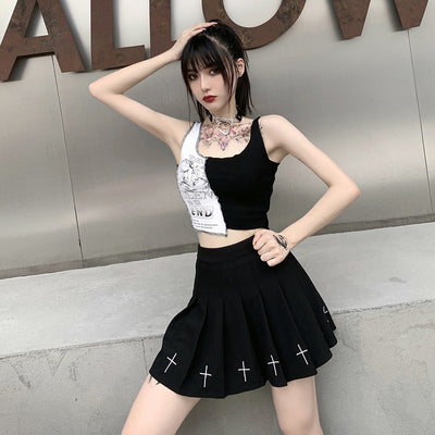 Musculosa Mujer Estilo Urbano con Estampado Patchwork - Image 12