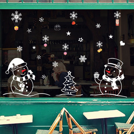 Adhesivo Decorativo Muñeco de Nieve Navideño para Vidrio - Image 6