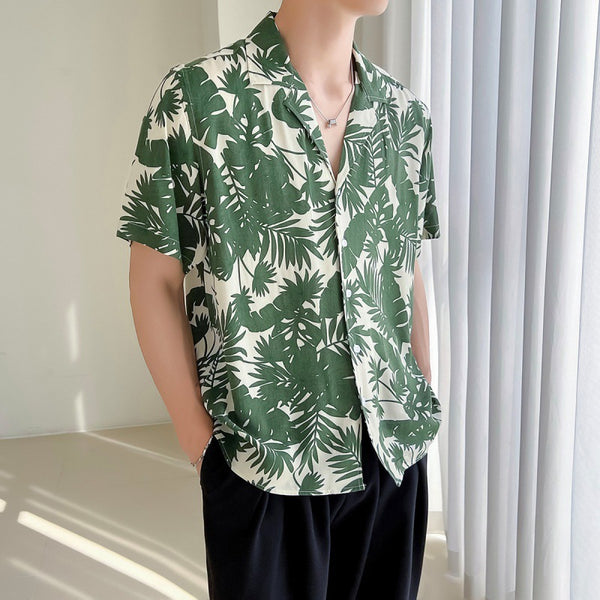 Camisa Cuello Cubano Hombros Sueltos