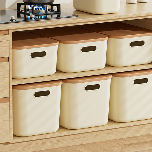 Caja de Almacenamiento Grande con Tapa para Ropa y Accesorios - Diseño Crema - Image 3