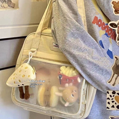Bolsa Escolar de Gran Capacidad Estilo Japonés Minimalista para Estudiantes - Image 3