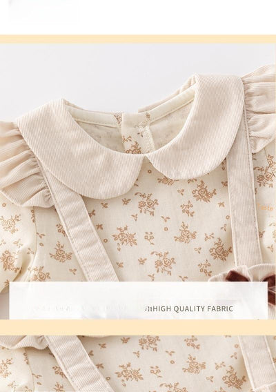 Mono Bebé Primavera Otoño - Enterizo Elegante Falso Dos Piezas para Niña - Image 8