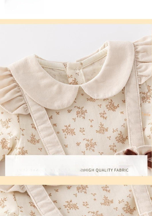 Mono Bebé Primavera Otoño - Enterizo Elegante Falso Dos Piezas para Niña - Image 8