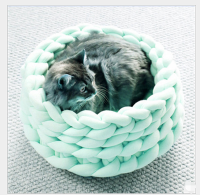 Cama Tejida para Gatos y Perros Lavable a Máquina - Algodón Premium - Image 16