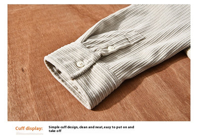 Camisa Acolchada de Terciopelo para Hombre - Suéter Holgado y Cálido - Image 18