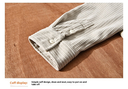 Camisa Acolchada de Terciopelo para Hombre - Suéter Holgado y Cálido - Image 18