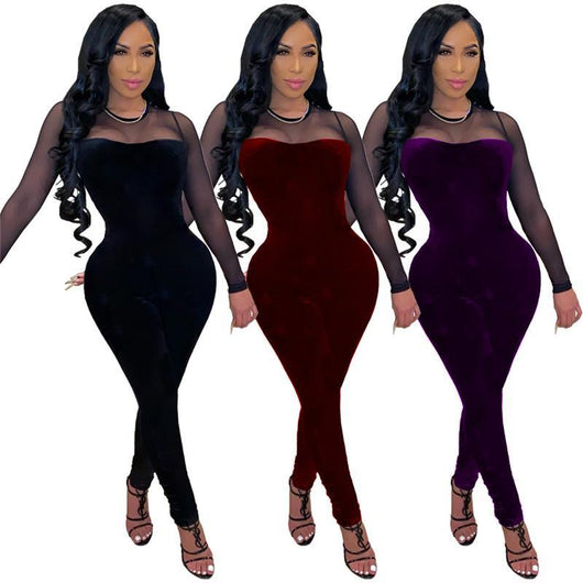 Jumpsuit Elegante de Manga Larga para Mujer - Diseño Slim Fit Sexy y Cómodo